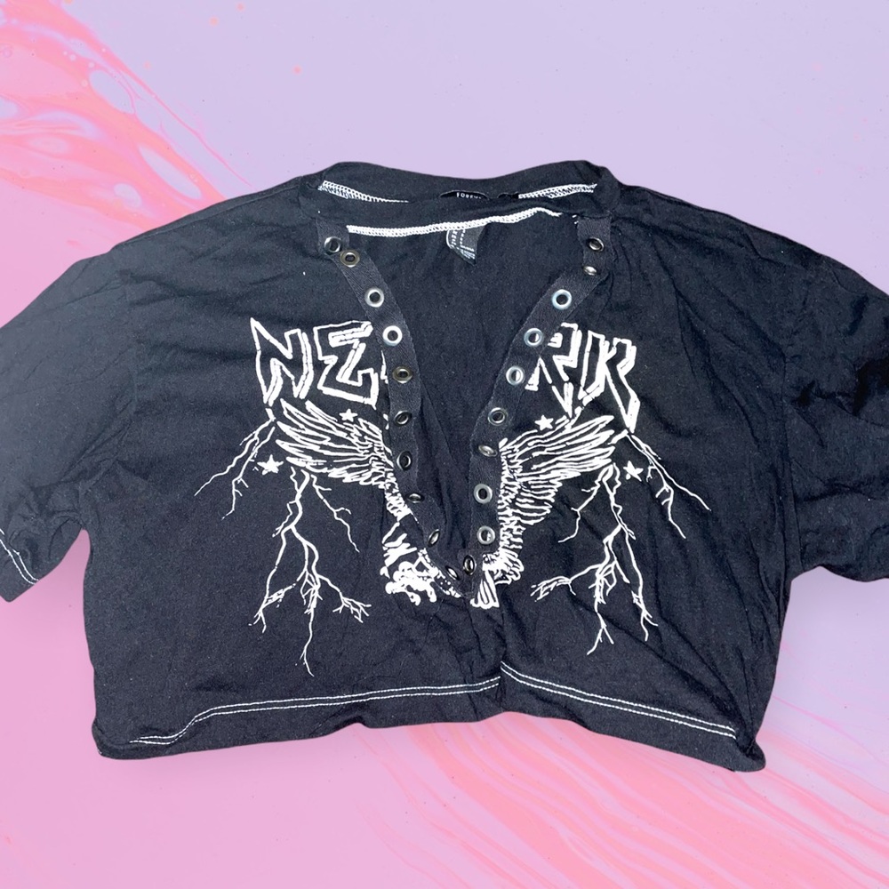 Punk V-Neck Crop Top